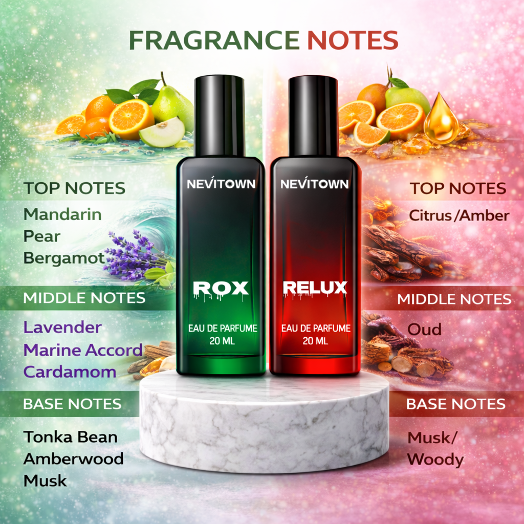NEVITOWN RELUX / ROX  Parfum | Long Lasting Premium Perfume for Unisex |  Fragrance